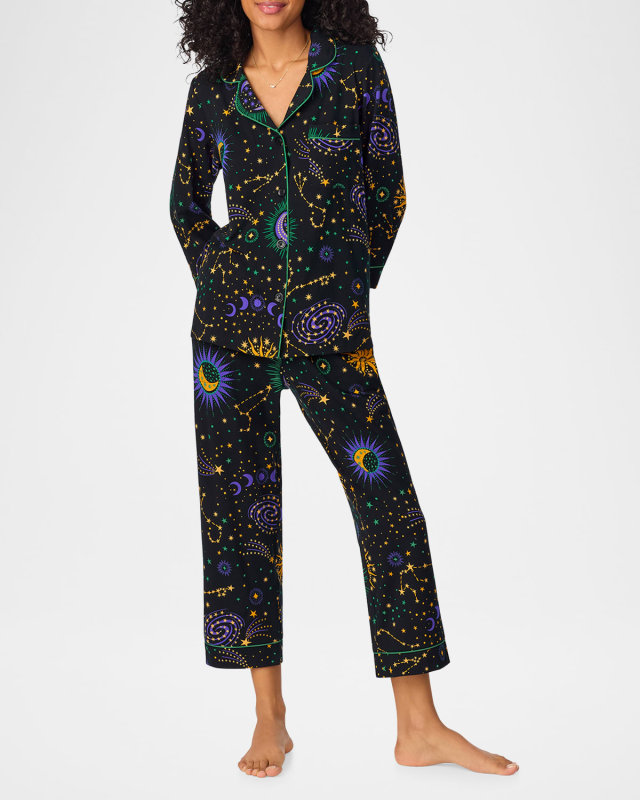 Women's 3/4-Sleeve Cropped Pajama Set